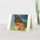 Monarchschmetterling am Muttertag auf Weißmehl Karte (Rückseite)