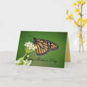 Monarchschmetterling am Muttertag auf Weißmehl Karte (Gelbe Blume)