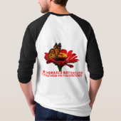 Monarchschmetterling auf Blume T-Shirt (Rückseite)