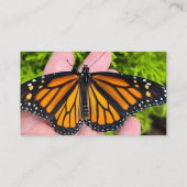 Monarchschmetterling auf Chrysanthemum-Blume Visitenkarte (Rückseite)