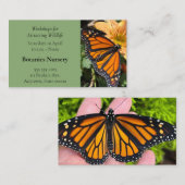 Monarchschmetterling auf Chrysanthemum-Blume Visitenkarte (Vorne/Hinten)