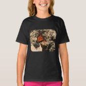 Monarchschmetterling auf der Linken Kinder Naturer T-Shirt (Vorderseite)