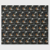 Monarchschmetterling auf einer Heiligen Bibel Geschenkpapier (Flach)