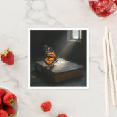 Monarchschmetterling auf einer Heiligen Bibel Serviette (Beispiel)
