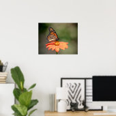 Monarchschmetterling auf einer orangen Blume Poster (Heimbüro)