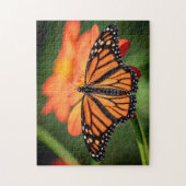 Monarchschmetterling auf einer orangen Blume Puzzle (Vertikal)