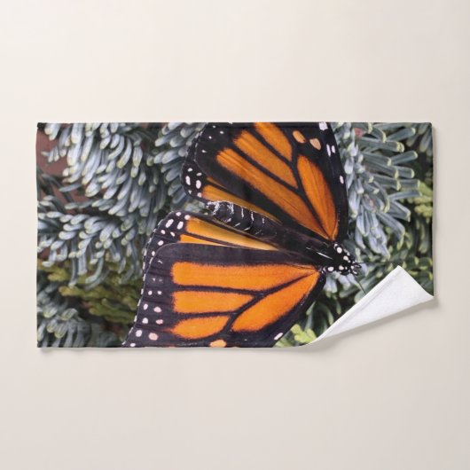 Monarchschmetterling auf Evergres Badhandtuch Set (Handtuch)
