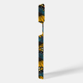 Monarchschmetterling auf gelben Konfektoren iPhone Hülle (Rechte Seite)