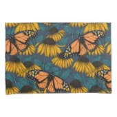 Monarchschmetterling auf gelben Konfektoren Kissenbezug (Vorderseite-Rechts)