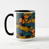 Monarchschmetterling auf gelben Konfektoren Tasse (Links)
