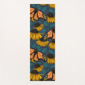 Monarchschmetterling auf gelben Konfektoren Yogamatte (Vorderseite)