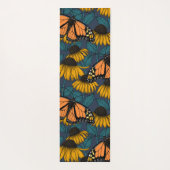 Monarchschmetterling auf gelben Konfektoren Yogamatte (Rückseite)