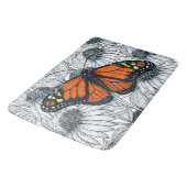 Monarchschmetterling auf Konfödermassen Badematte (Schrägansicht)