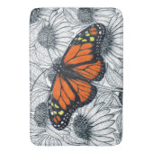Monarchschmetterling auf Konfödermassen Badematte (Vorderseite Vertikal)