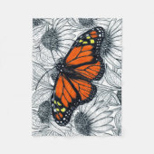 Monarchschmetterling auf Konfödermassen Fleecedecke (Vorderseite)