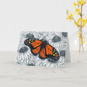 Monarchschmetterling auf Konfödermassen Karte (Gelbe Blume)