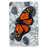 Monarchschmetterling auf Konfödermassen Magnet (Vertikal)