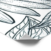 Monarchschmetterling auf Konfödermassen Poster (Ecke)