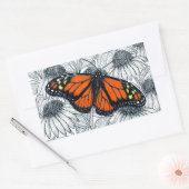 Monarchschmetterling auf Konfödermassen Rechteckiger Aufkleber (Umschlag)
