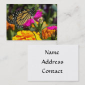 Monarchschmetterling auf rosa Marigold-Visitenkart Visitenkarte (Vorne/Hinten)