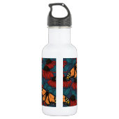Monarchschmetterling auf roten Konfektoren Edelstahlflasche (Rückseite)