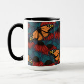 Monarchschmetterling auf roten Konfektoren Tasse (Links)