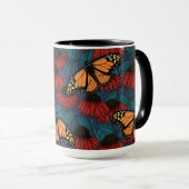 Monarchschmetterling auf roten Konfektoren Tasse (VorderseiteRechts)