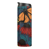Monarchschmetterling auf roten Konfektoren Thermosbecher (Nach rechts gedreht)