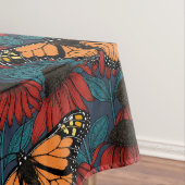 Monarchschmetterling auf roten Konfektoren Tischdecke (Beispiel)