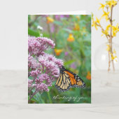 Monarchschmetterling auf Wildblume Karte (Gelbe Blume)