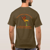 Monarchschmetterling auf Zinnia T-Shirt (Rückseite)