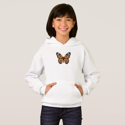 Monarchschmetterling aus Polygon Hoodie (Vorne ganz)