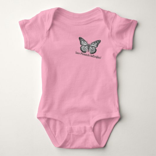 Monarchschmetterling Baby Strampler (Vorderseite)