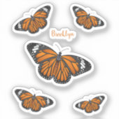 Monarchschmetterling-Cartoon Aufkleber (Vorderseite)