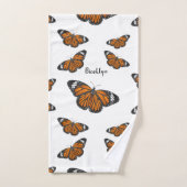 Monarchschmetterling-Cartoon Badhandtuch Set (Handtuch)