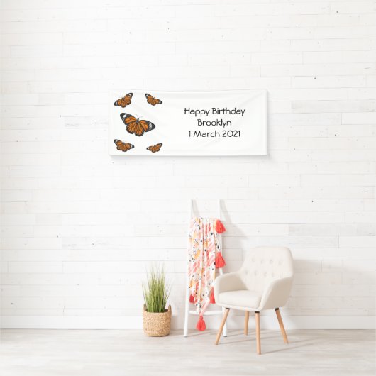 Monarchschmetterling-Cartoon Banner (Insitu)