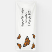Monarchschmetterling-Cartoon Banner (Vertikal)