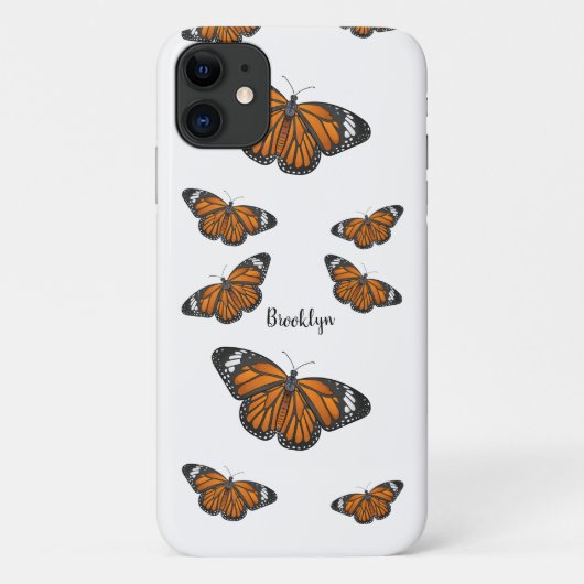 Monarchschmetterling-Cartoon Case-Mate iPhone Hülle (Rückseite)