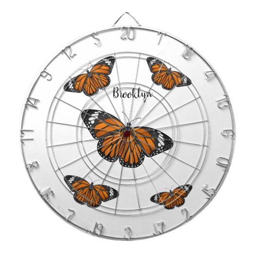 Monarchschmetterling-Cartoon Dartscheibe (vorne)