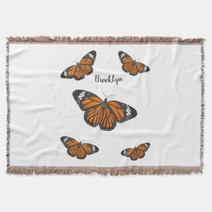 Monarchschmetterling-Cartoon Decke