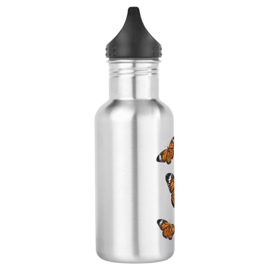 Monarchschmetterling-Cartoon Edelstahlflasche (Links)