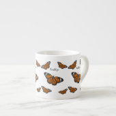 Monarchschmetterling-Cartoon Espressotasse (Vorderseite Rechts)