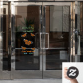 Monarchschmetterling-Cartoon Fensteraufkleber (Büro Tür)