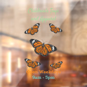 Monarchschmetterling-Cartoon Fensteraufkleber (Blatt 2)