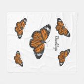 Monarchschmetterling-Cartoon Fleecedecke (Vorderseite (Horizontal))
