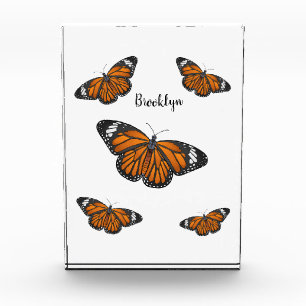 Monarchschmetterling-Cartoon Fotoblock