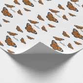 Monarchschmetterling-Cartoon Geschenkpapier (Ecke)