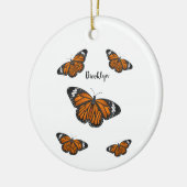 Monarchschmetterling-Cartoon Keramik Ornament (Links)