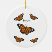 Monarchschmetterling-Cartoon Keramik Ornament (Hinten)
