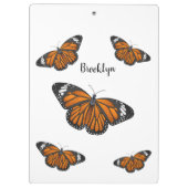 Monarchschmetterling-Cartoon Klemmbrett (Rückseite)